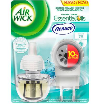 AIR-WICK ambientador electrico completo #nenuco 19 ml