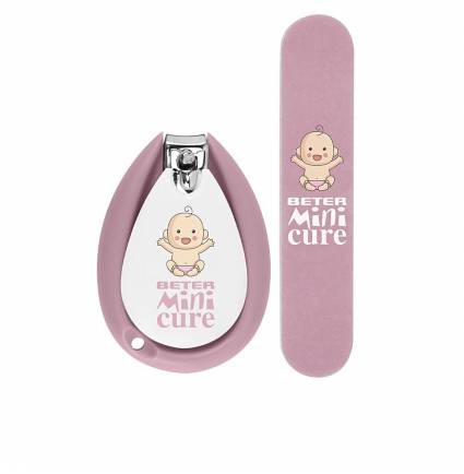 MINI CURE CUIDADO UÑAS BEBÉS ROSA lote 2 pz