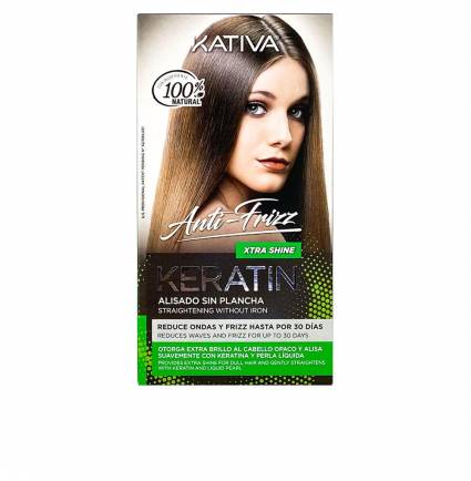 KERATIN ANTI-FRIZZ alisado sin plancha extra brillo 30 días 3 u