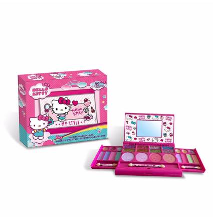 HELLO KITTY PALETA MAQUILLAJE ESTUCHE 18 pz