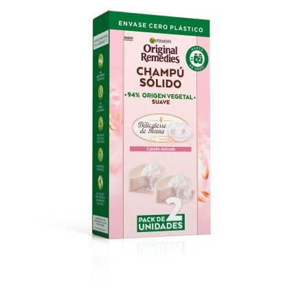 ORIGINAL REMEDIES champú sólido suave de avena 2 x 60 gr