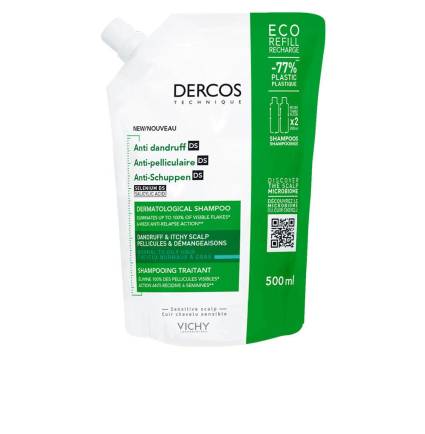 DERCOS anti-dandruff shampoo for normal to oily hair ecorefill 500 ml