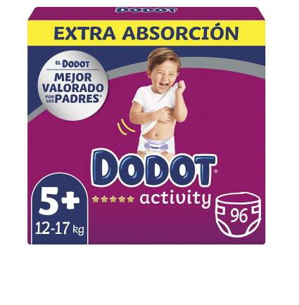 DODOT ACTIVITY EXTRA talla 5 pañales 12-17 kg 96 u