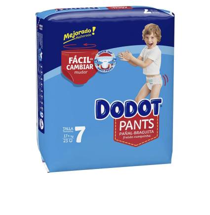 DODOT PANTS pañal-braguita talla 7 +17 kg 23 u