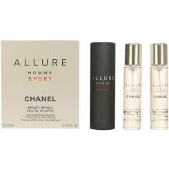 ALLURE HOMME SPORT eau de toilette vaporizador de viaje y 2 recargas 3 x 20 ml