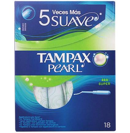 TAMPAX PEARL tampón super 18 uds